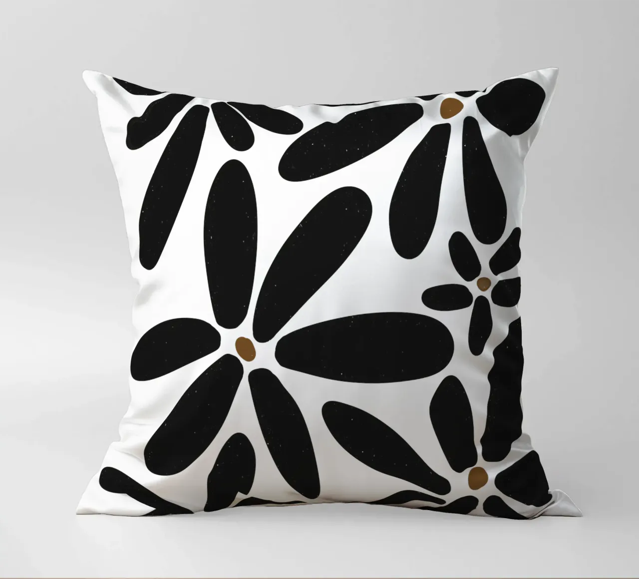 Botanico astratto minimalista Boho bianco nero metà secolo cuscino da This Wild Soul - Illustration