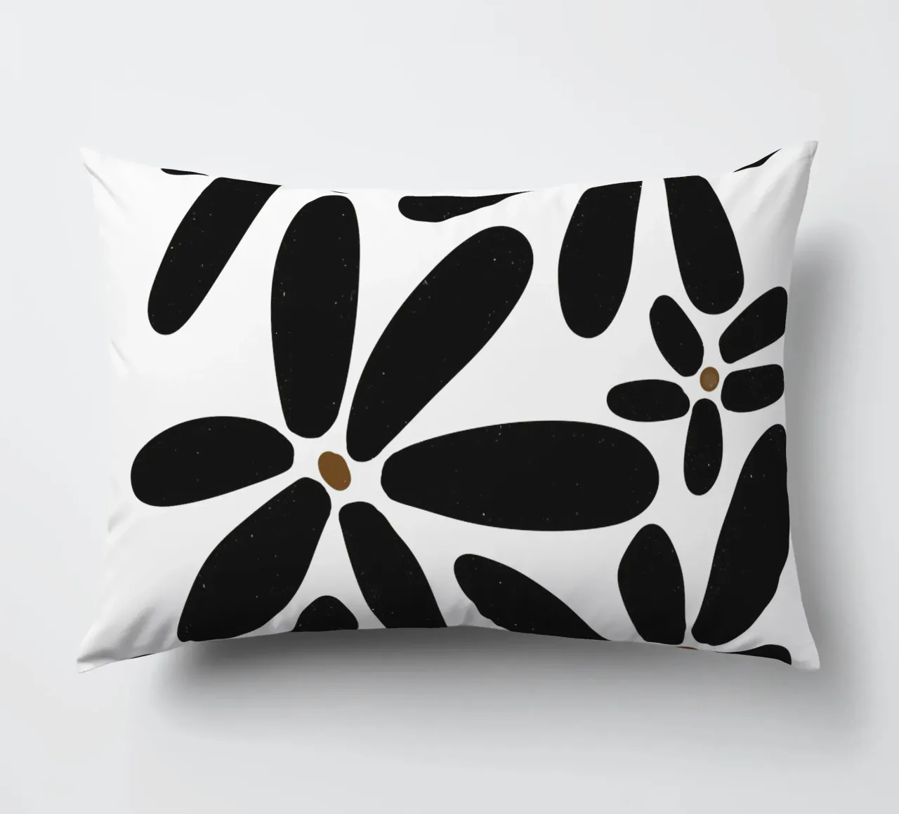 Botanico astratto minimalista Boho bianco nero metà secolo cuscino da This Wild Soul - Illustration