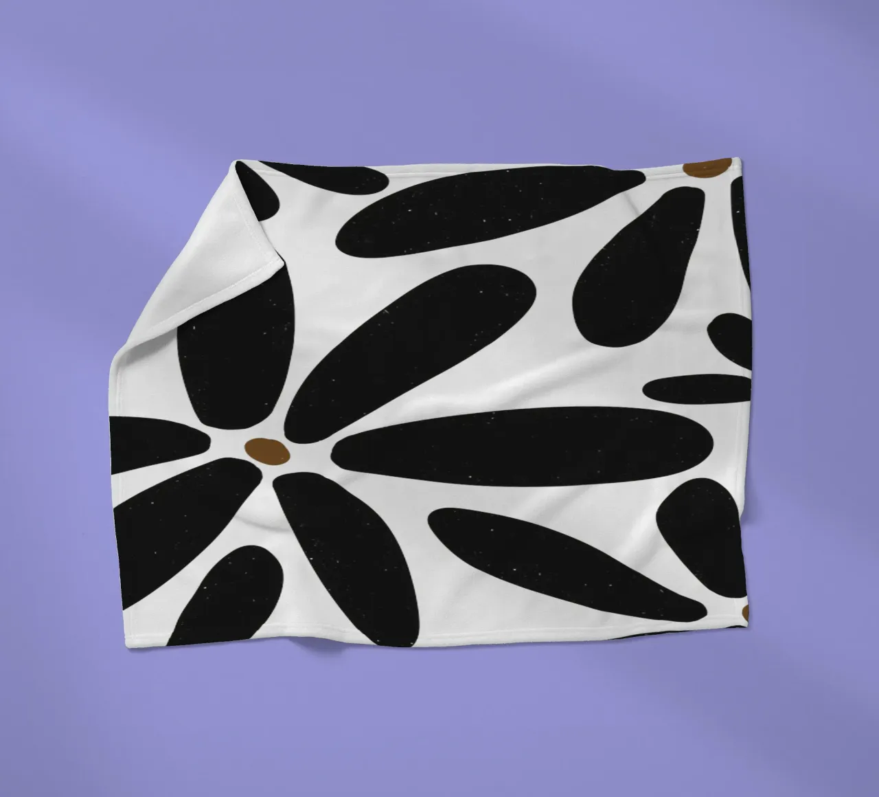 Botanico astratto minimalista Boho bianco nero metà secolo coperta in pile da This Wild Soul - Illustration