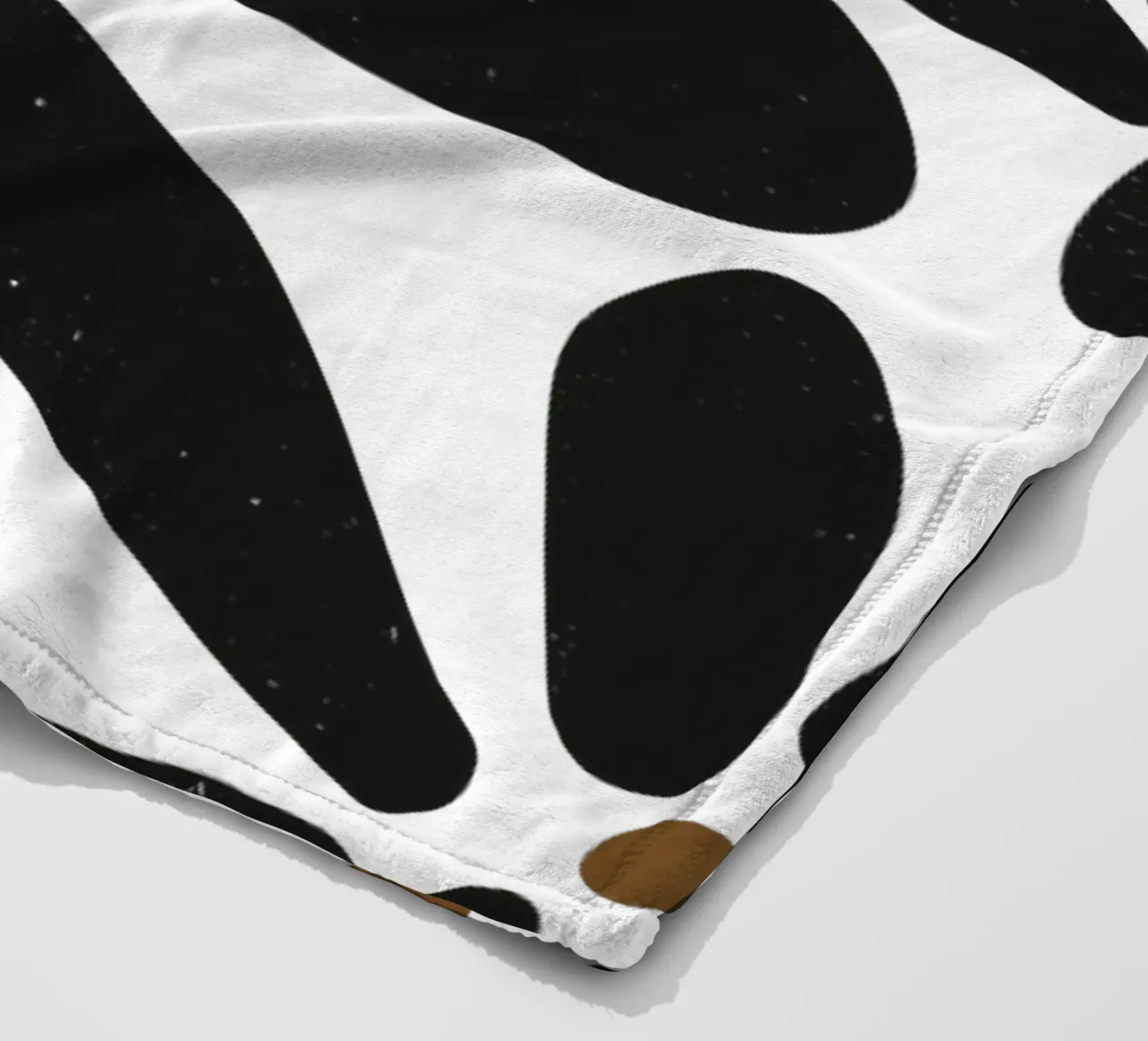 Botanico astratto minimalista Boho bianco nero metà secolo coperta in pile da This Wild Soul - Illustration