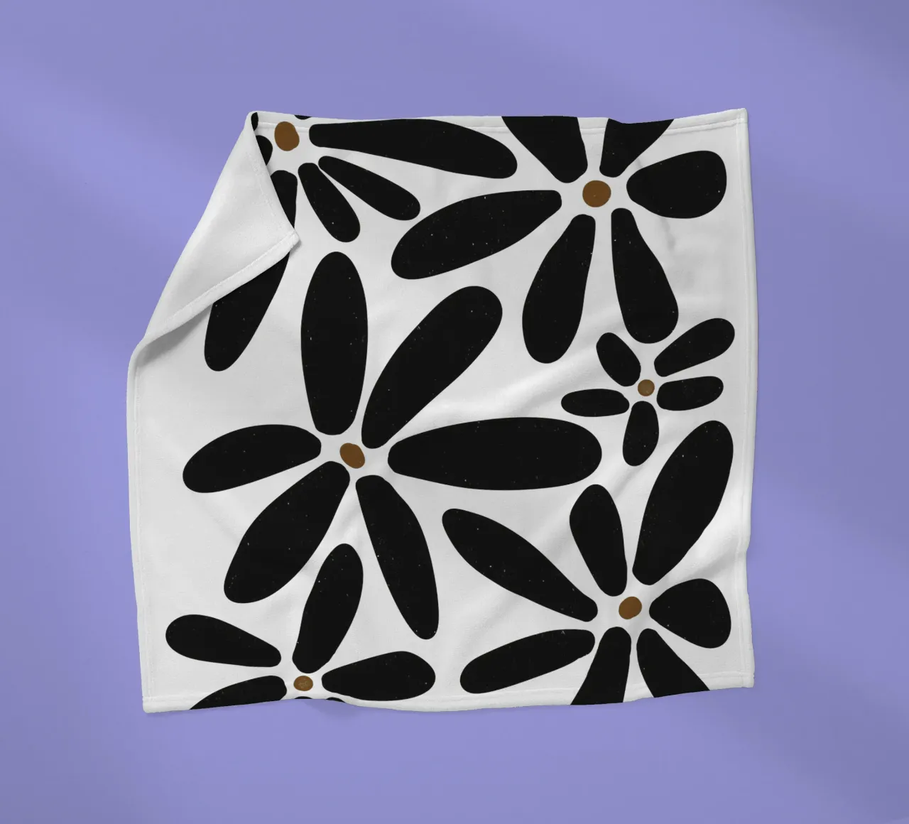 Botanico astratto minimalista Boho bianco nero metà secolo coperta in pile da This Wild Soul - Illustration