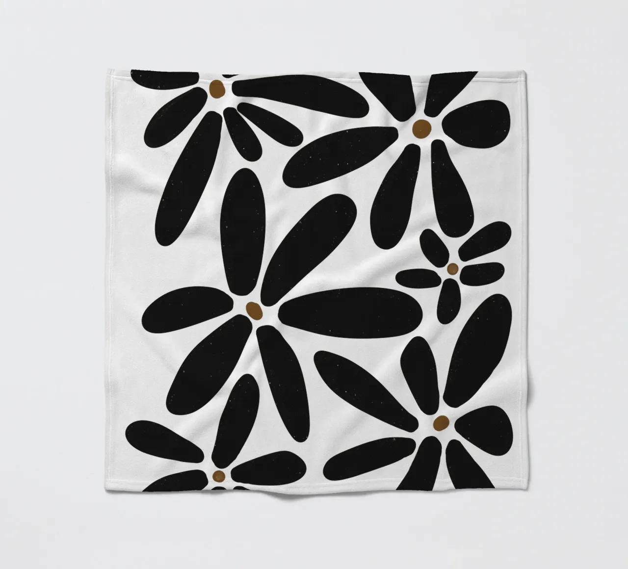 Botanico astratto minimalista Boho bianco nero metà secolo coperta in pile da This Wild Soul - Illustration