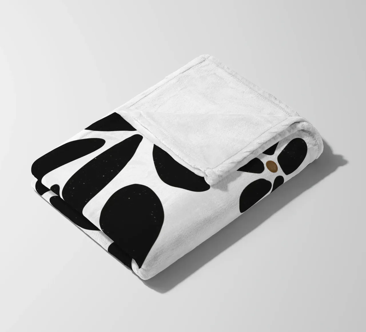 Botanico astratto minimalista Boho bianco nero metà secolo coperta in pile da This Wild Soul - Illustration