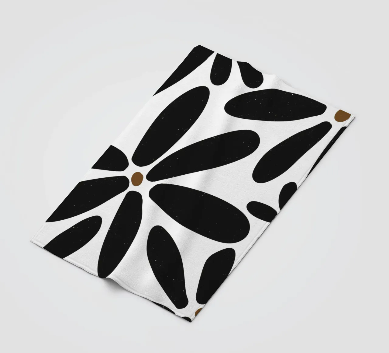 Botanico astratto minimalista Boho bianco nero metà secolo coperta in pile da This Wild Soul - Illustration