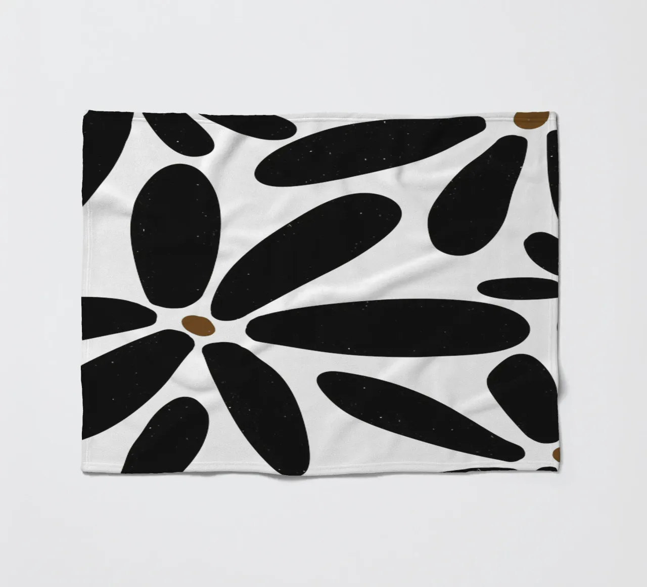 Botanico astratto minimalista Boho bianco nero metà secolo coperta in pile da This Wild Soul - Illustration