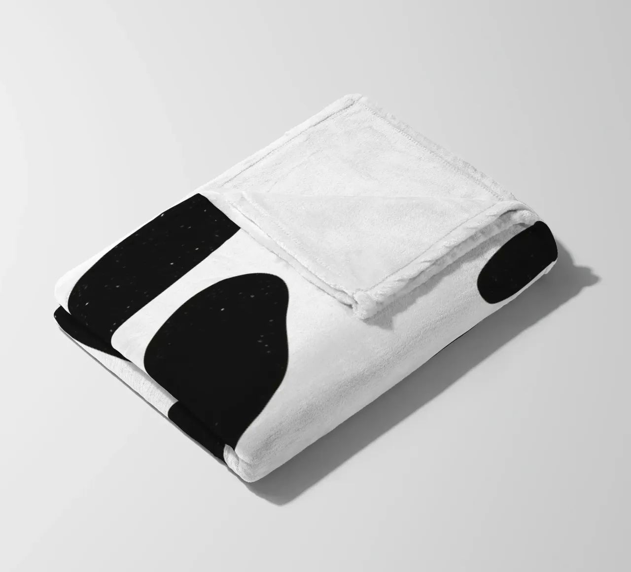Botanico astratto minimalista Boho bianco nero metà secolo coperta in pile da This Wild Soul - Illustration