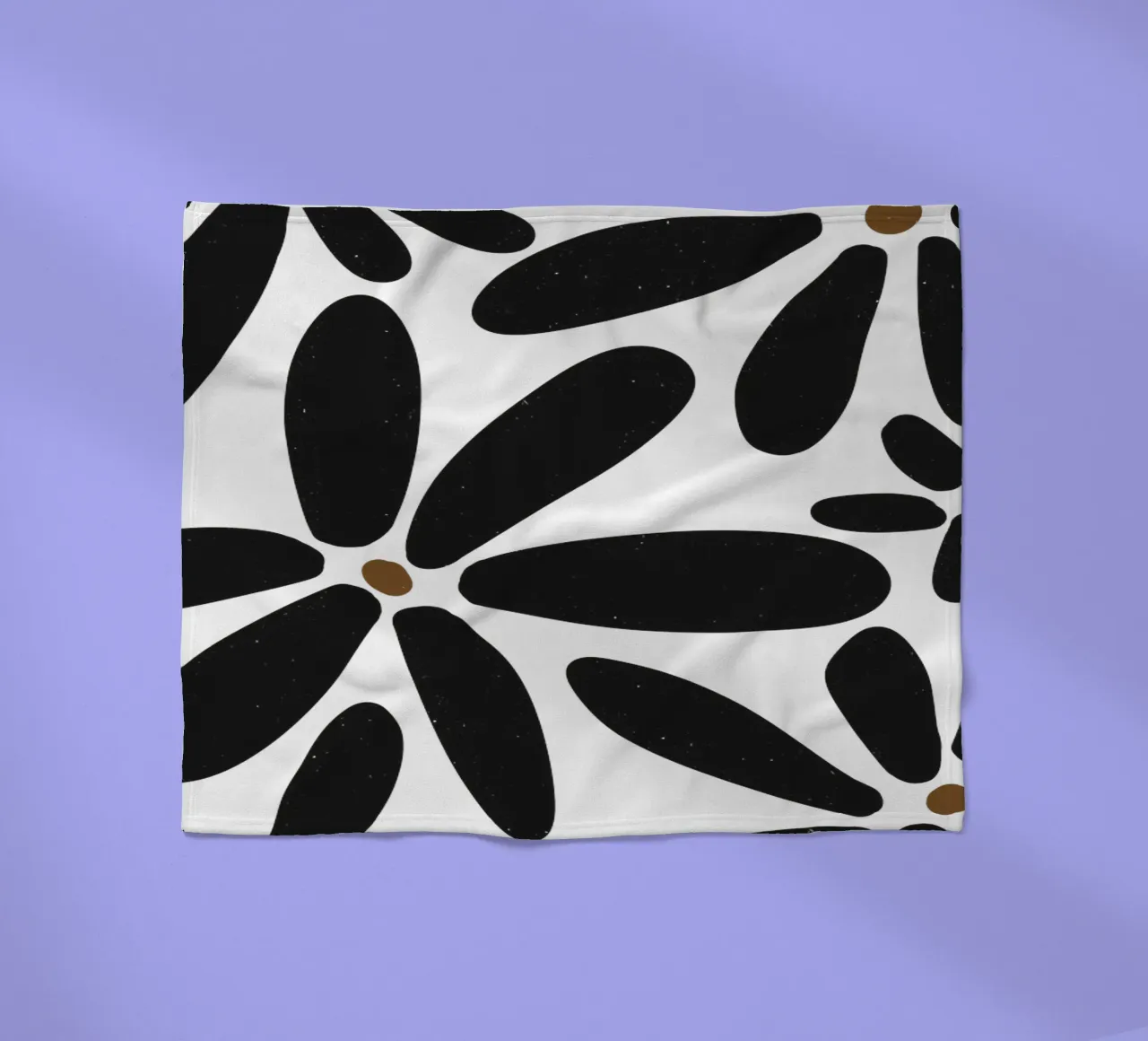 Botanico astratto minimalista Boho bianco nero metà secolo coperta in pile da This Wild Soul - Illustration
