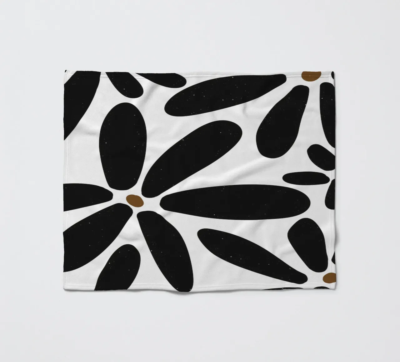 Botanico astratto minimalista Boho bianco nero metà secolo coperta in pile da This Wild Soul - Illustration