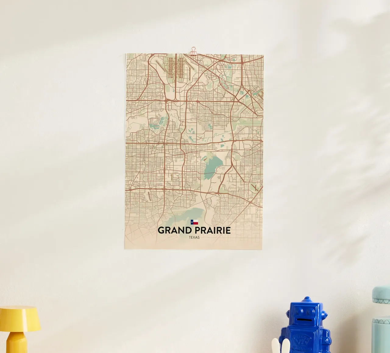 Grand Prairie TX poster con telaio in alluminio da Jacob W MICKELSON