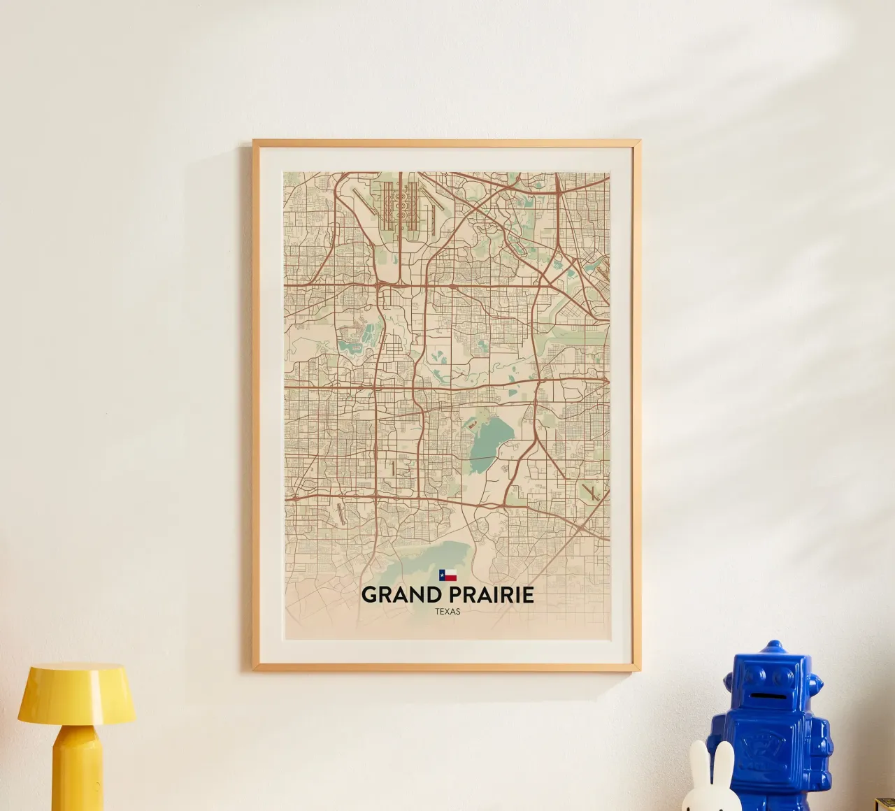 Grand Prairie TX poster con telaio in alluminio da Jacob W MICKELSON