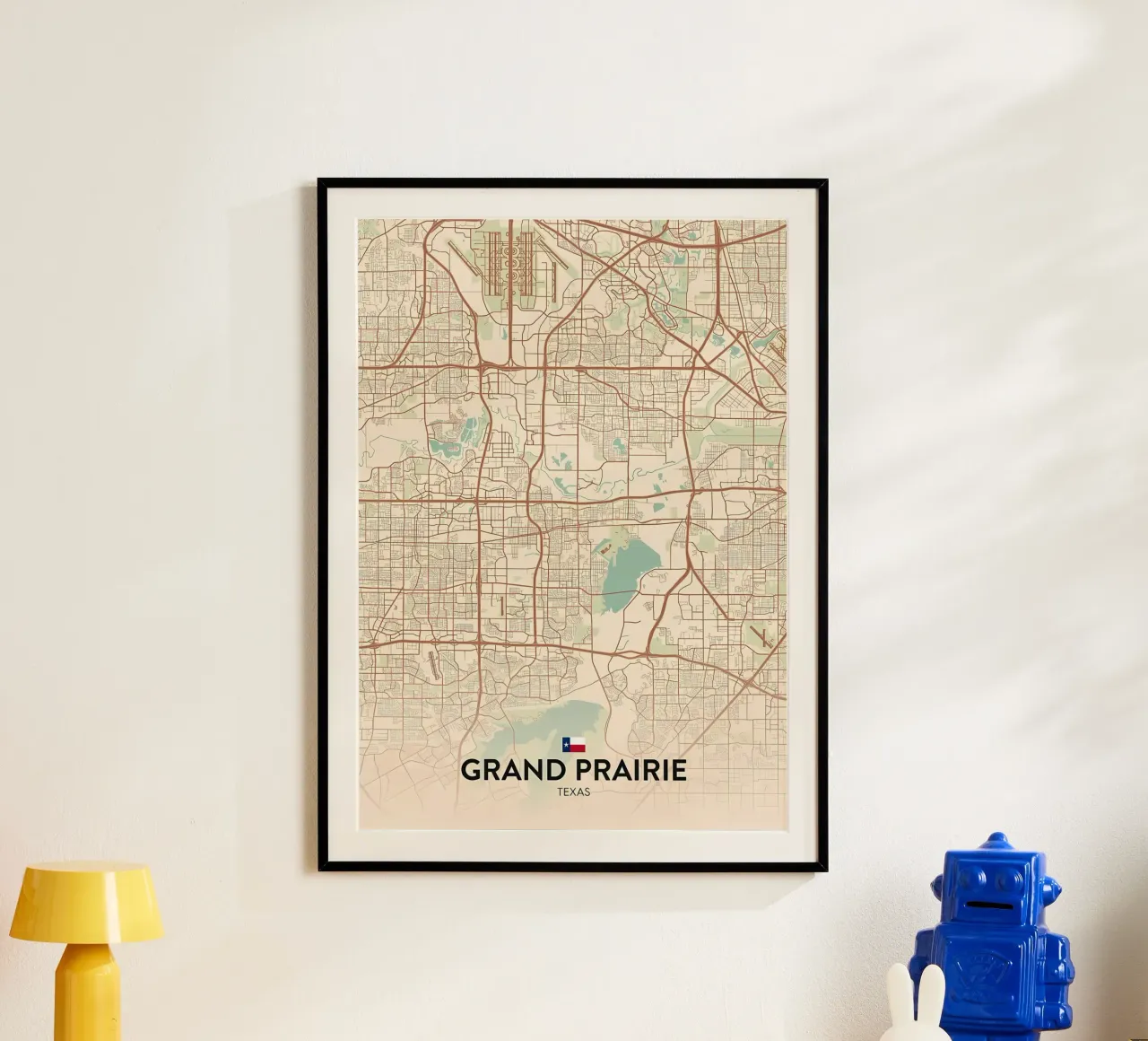 Grand Prairie TX poster con telaio in alluminio da Jacob W MICKELSON