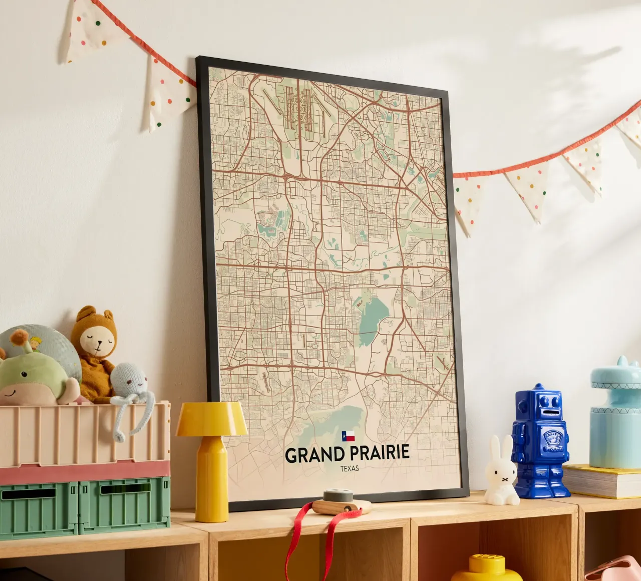 Grand Prairie TX poster con telaio in alluminio da Jacob W MICKELSON