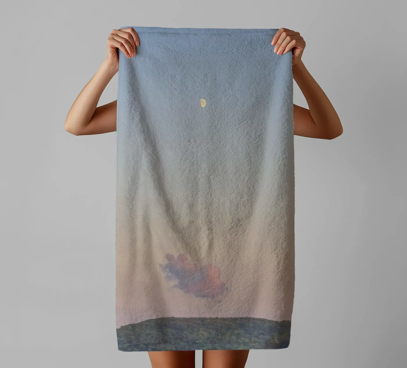 Forest Cloud Moon towel by Nur Mut
