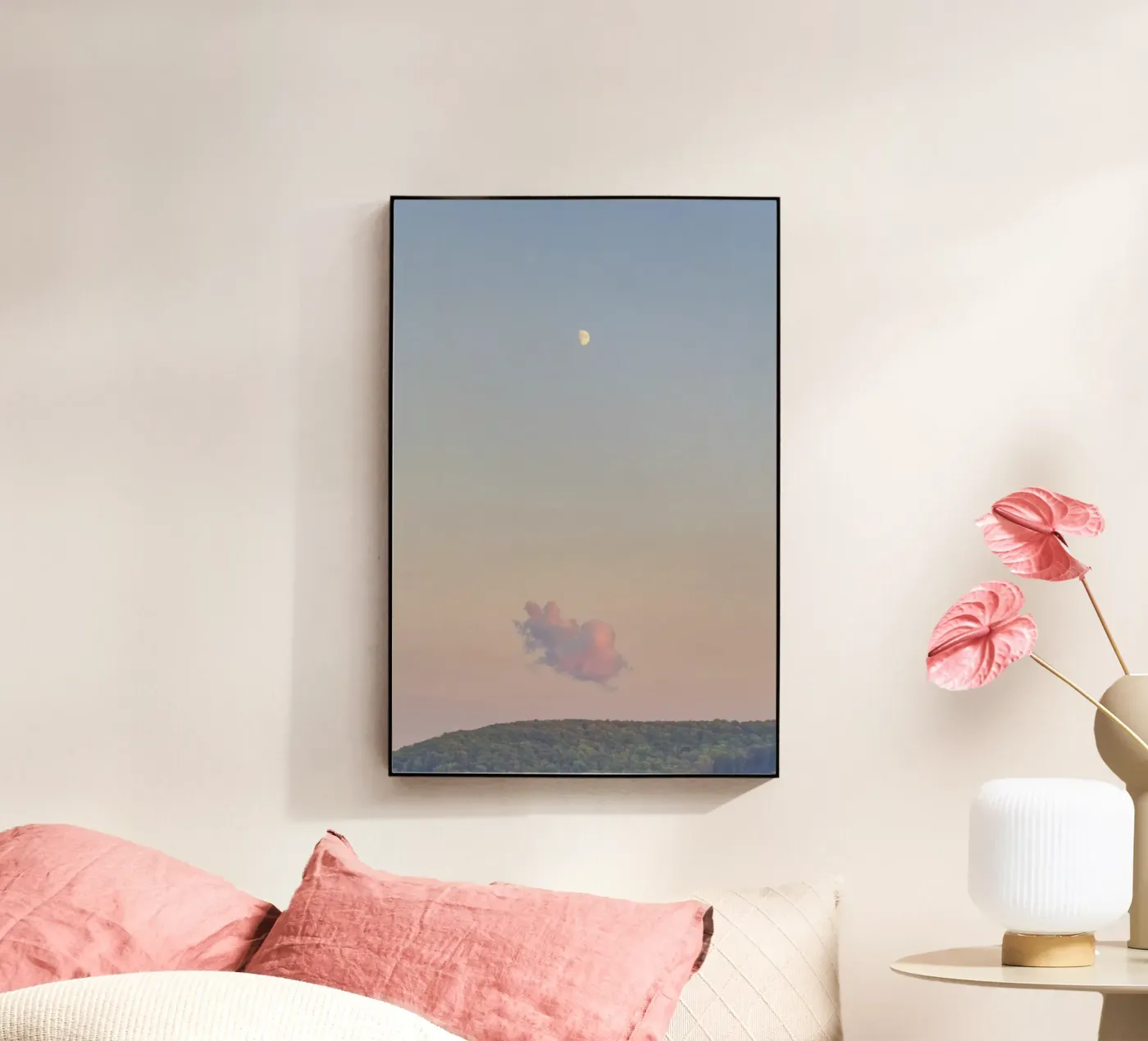 Forest Cloud Moon Acryl-Glas von Nur Mut