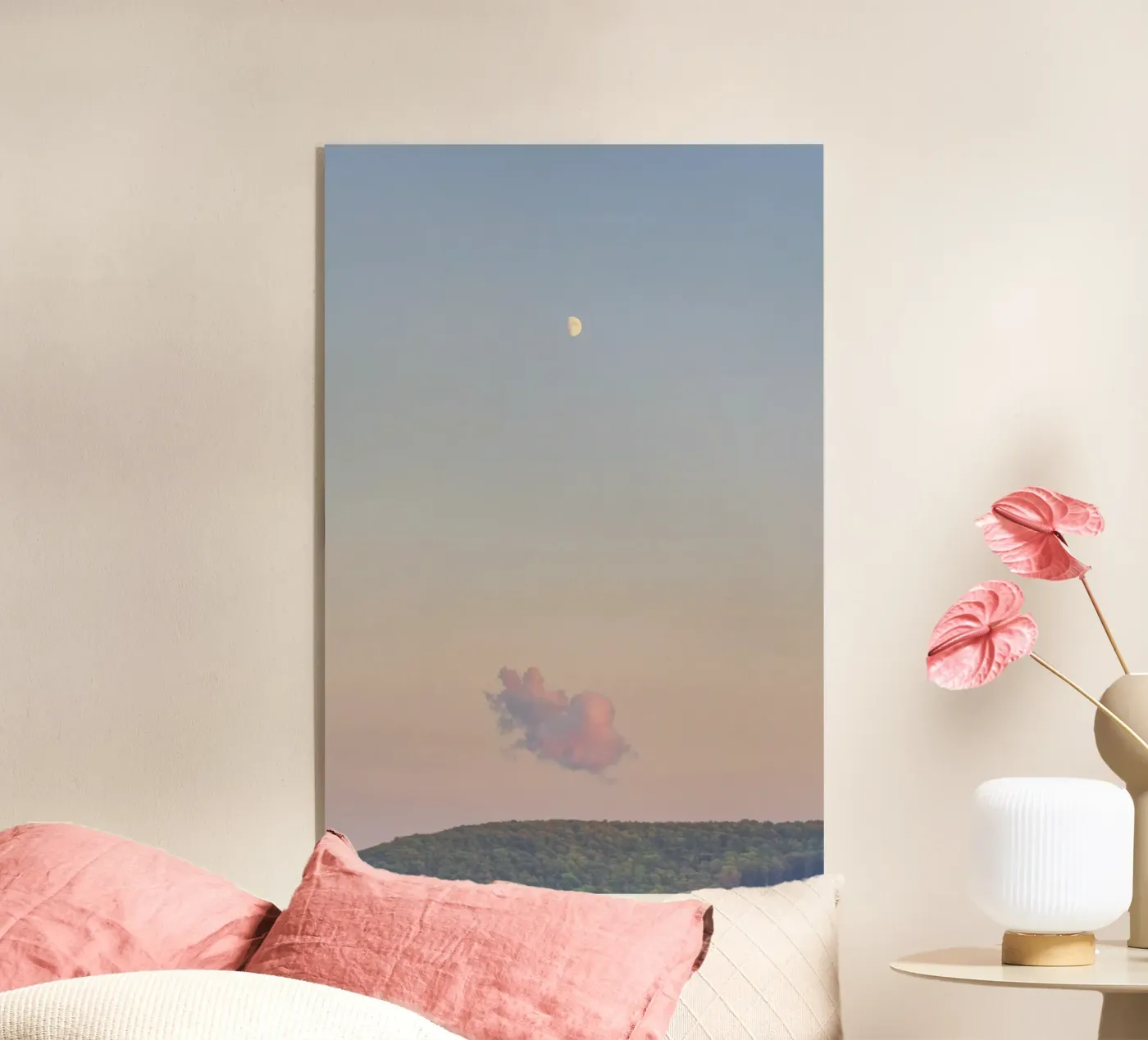 Forest Cloud Moon Acryl-Glas von Nur Mut