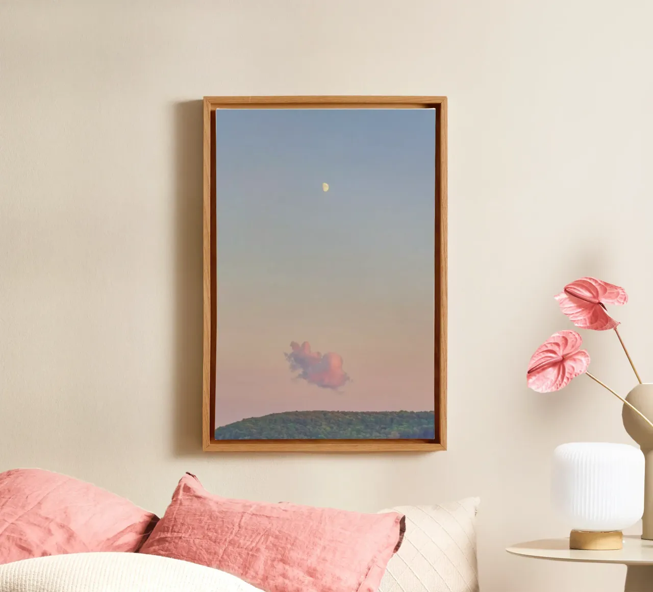 Forest Cloud Moon canvas by Nur Mut