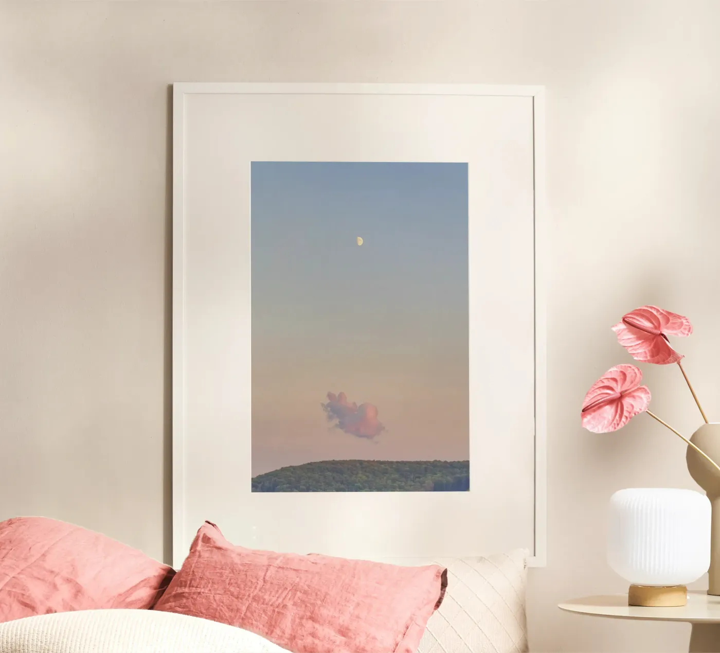 Forest Cloud Moon poster van Nur Mut