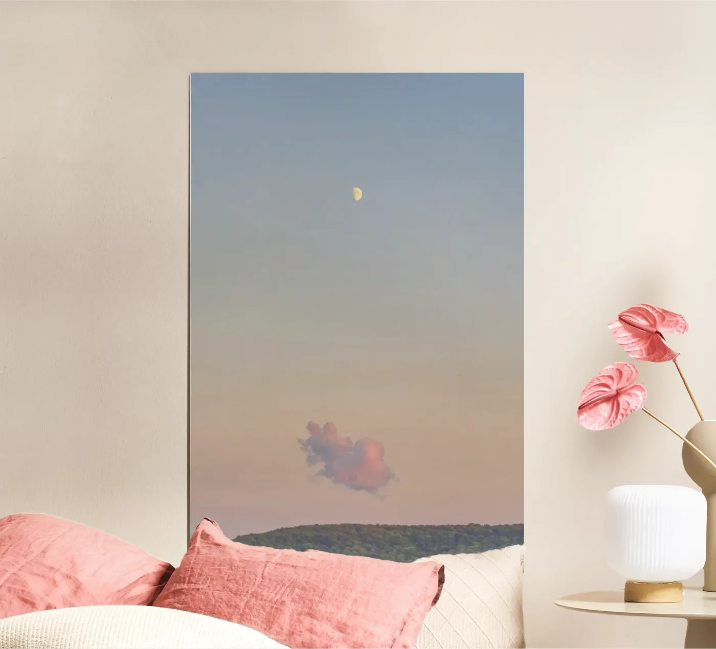 Forest Cloud Moon poster van Nur Mut