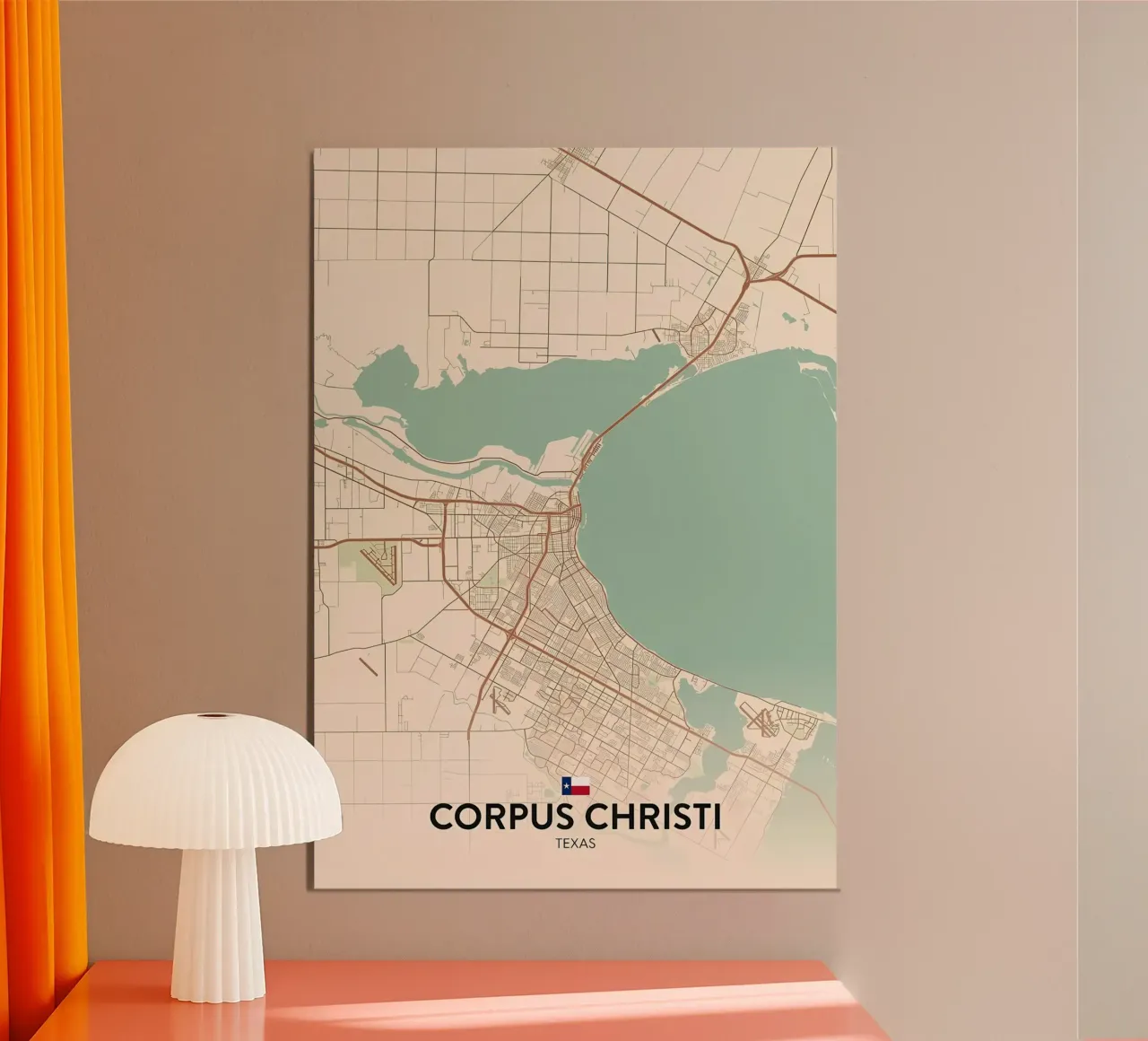 Corpus Christi TX poster con telaio in alluminio da Jacob W MICKELSON