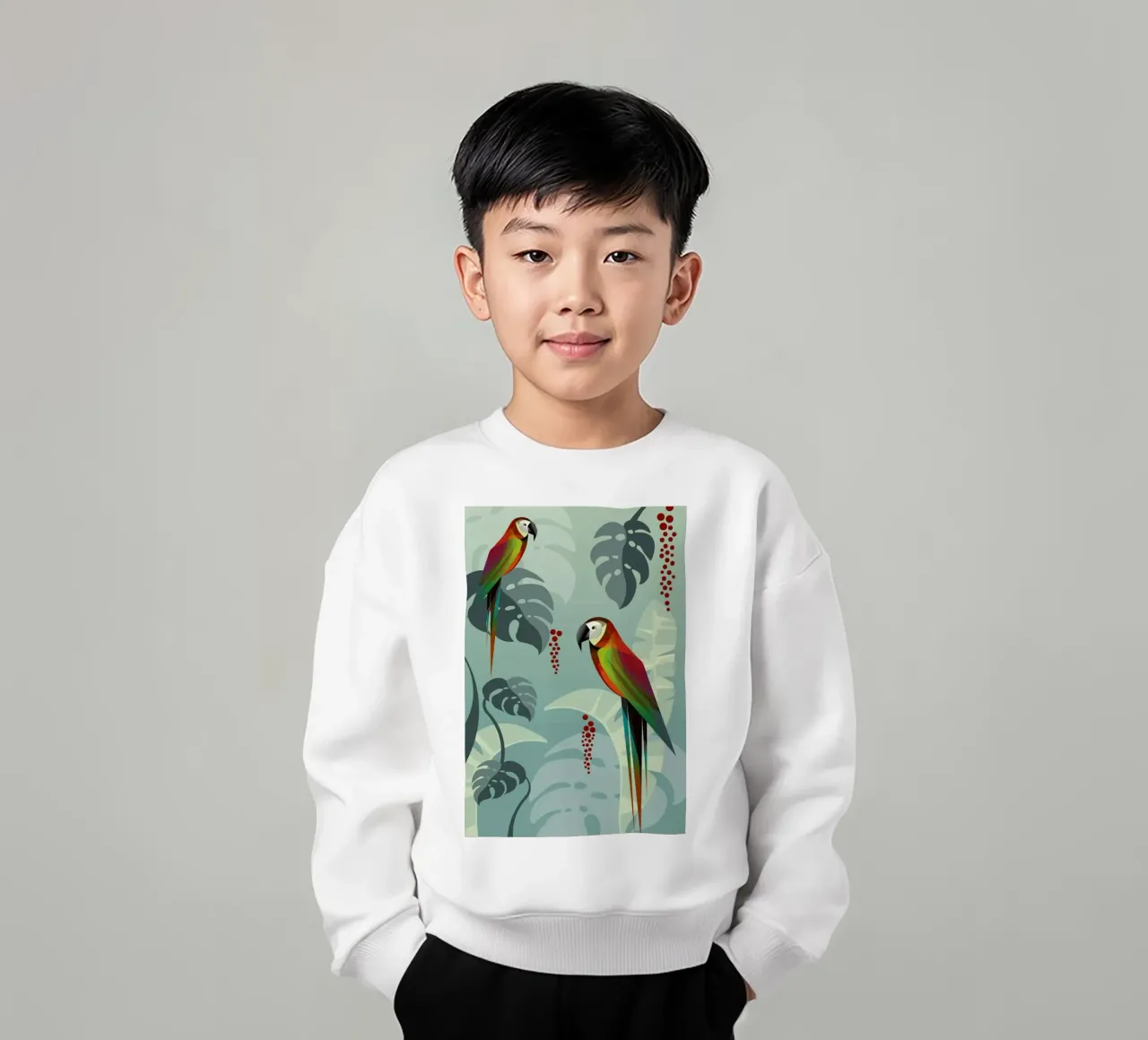 Parrot Kinder Sweatshirt von Sabrina Ziegenhorn