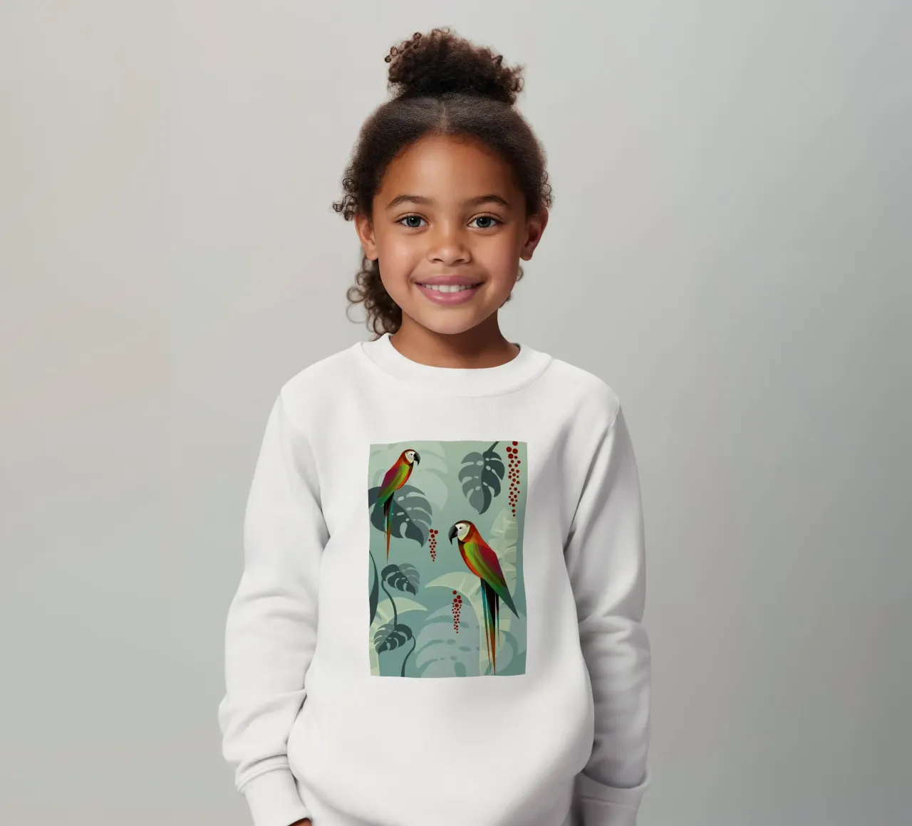 Parrot Kinder Sweatshirt von Sabrina Ziegenhorn