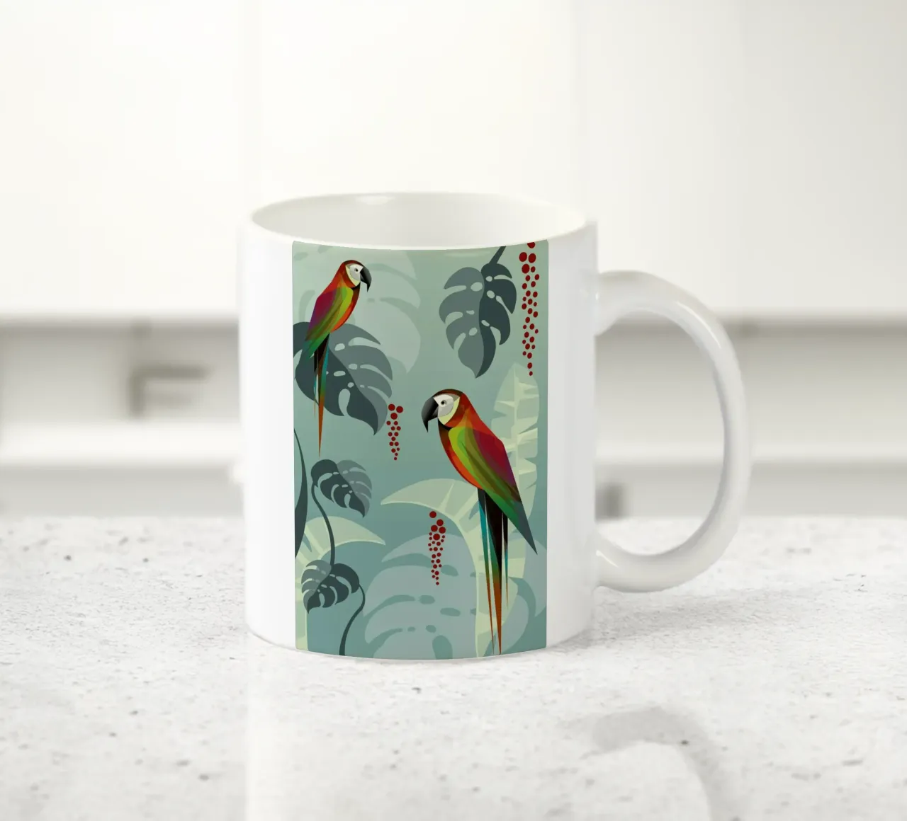 Parrot tazza in ceramica da Sabrina Ziegenhorn