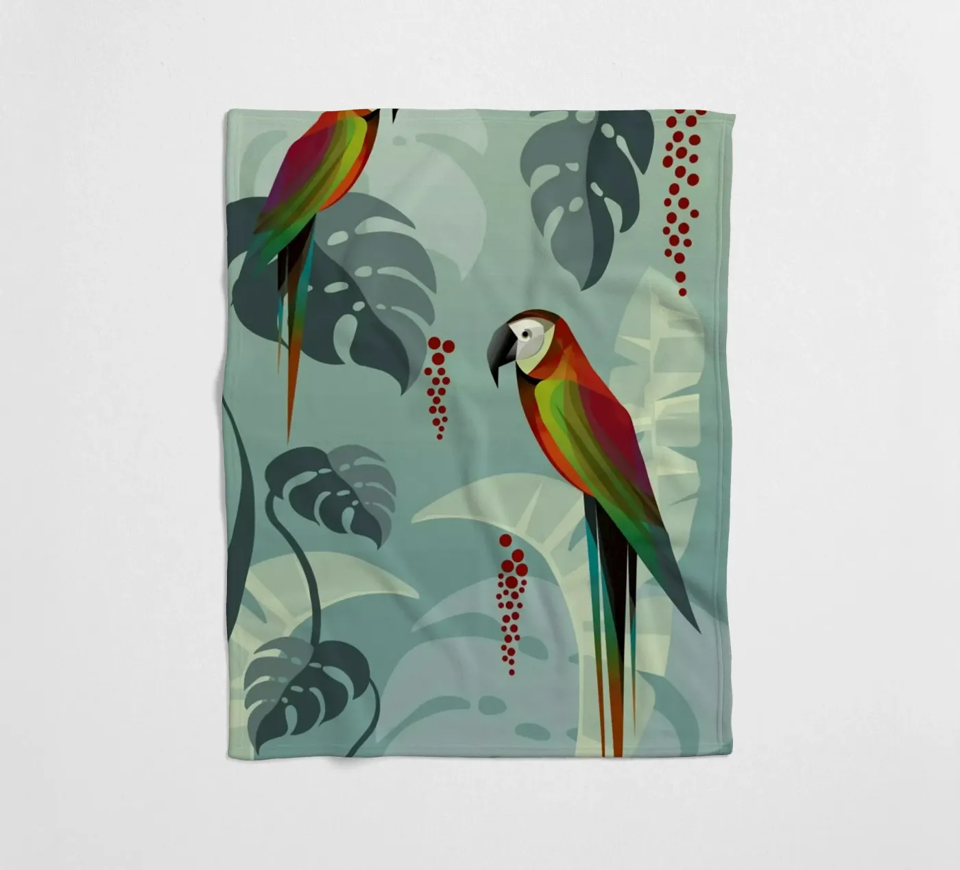 Parrot fleecedeken van Sabrina Ziegenhorn