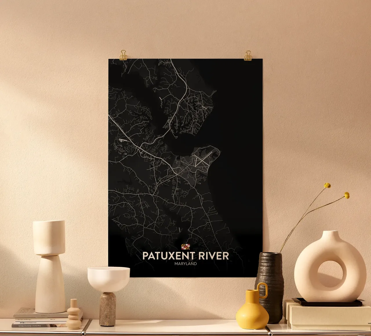 Fiume Patuxent MD poster con telaio in plastica da Jacob W MICKELSON