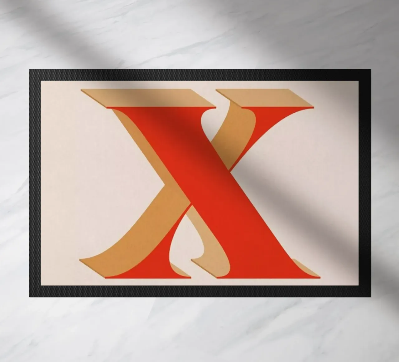 Red X doormat by daylight design studio