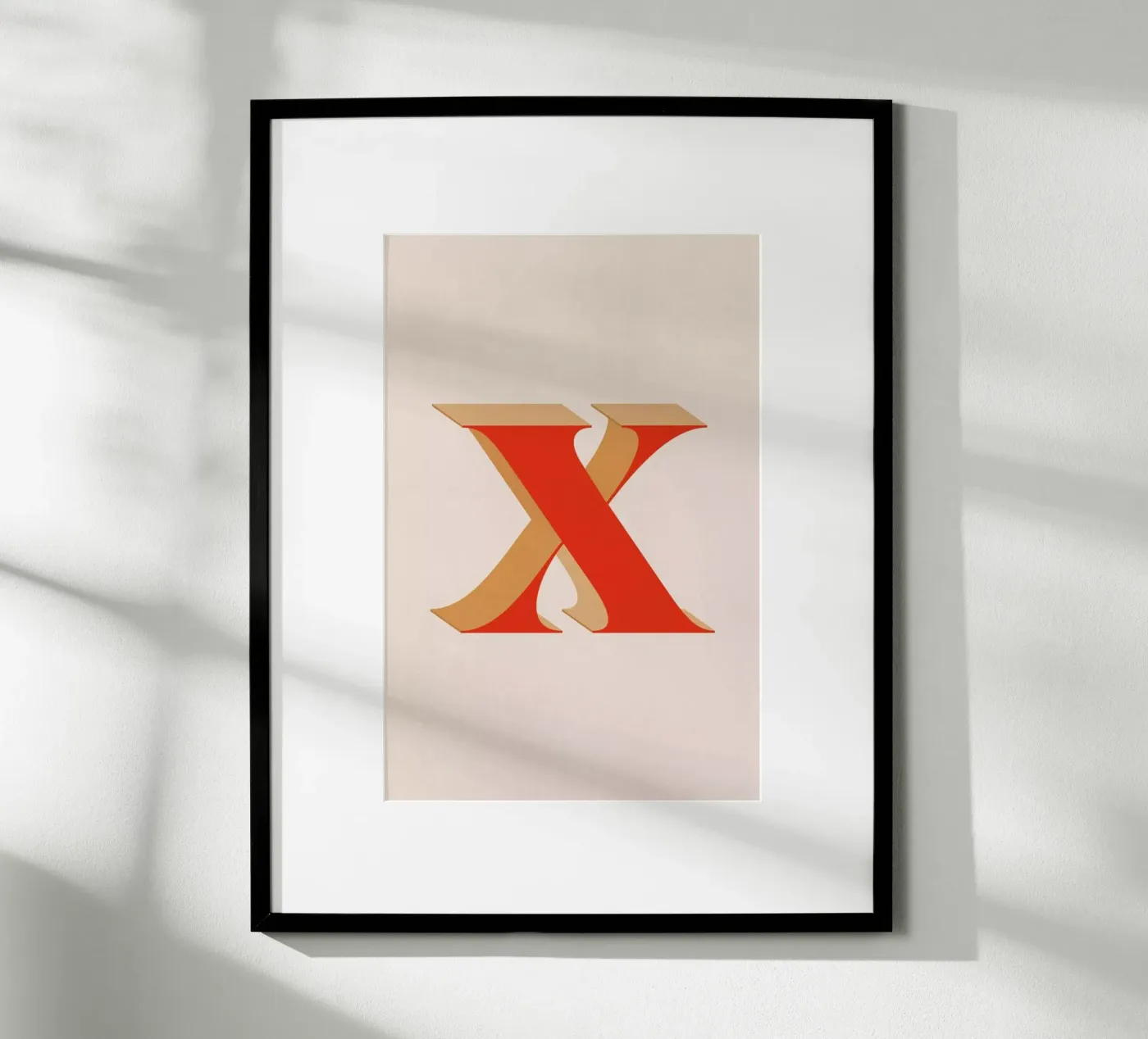 Red X poster by daylight design studio