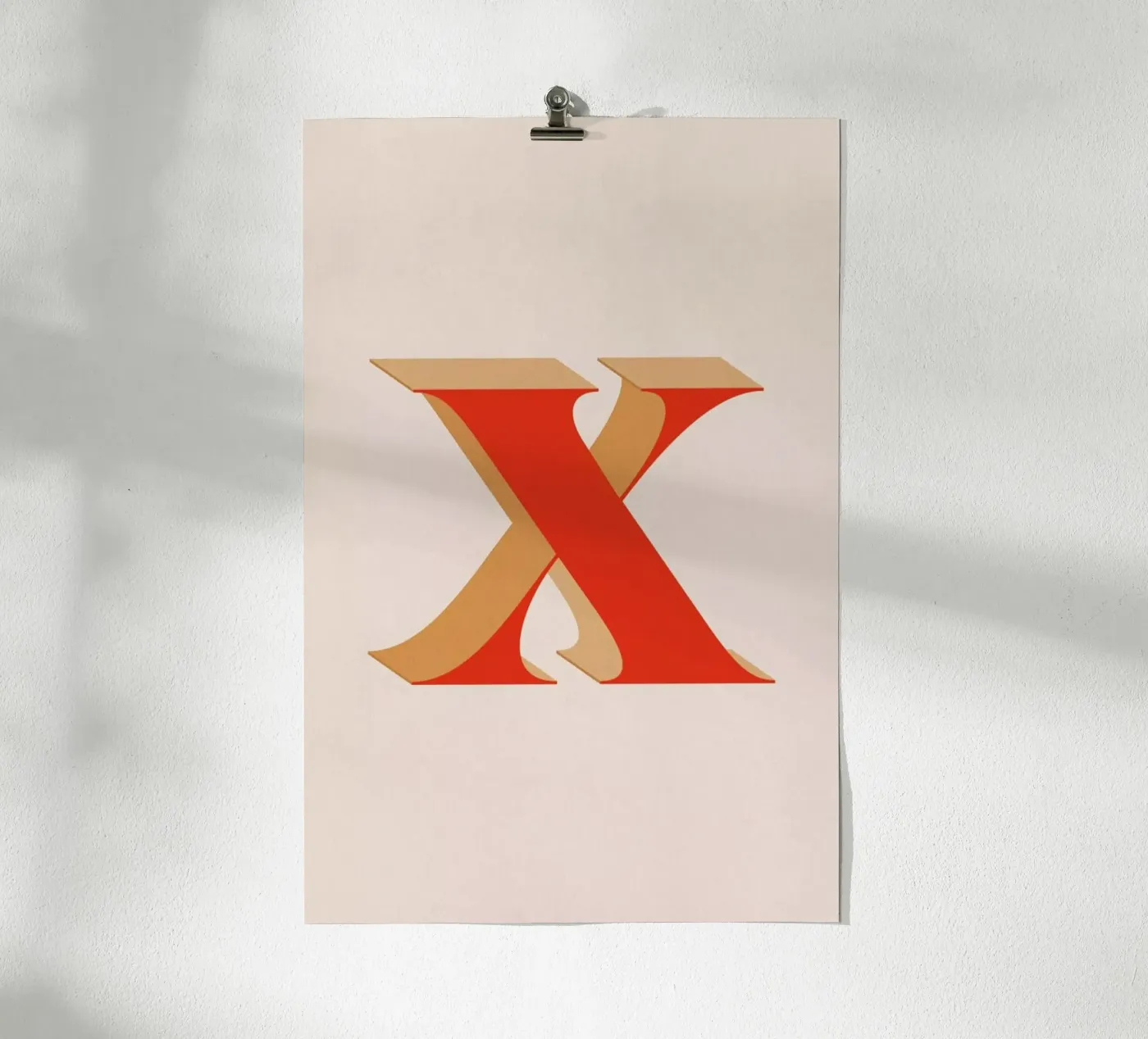 Red X poster by daylight design studio
