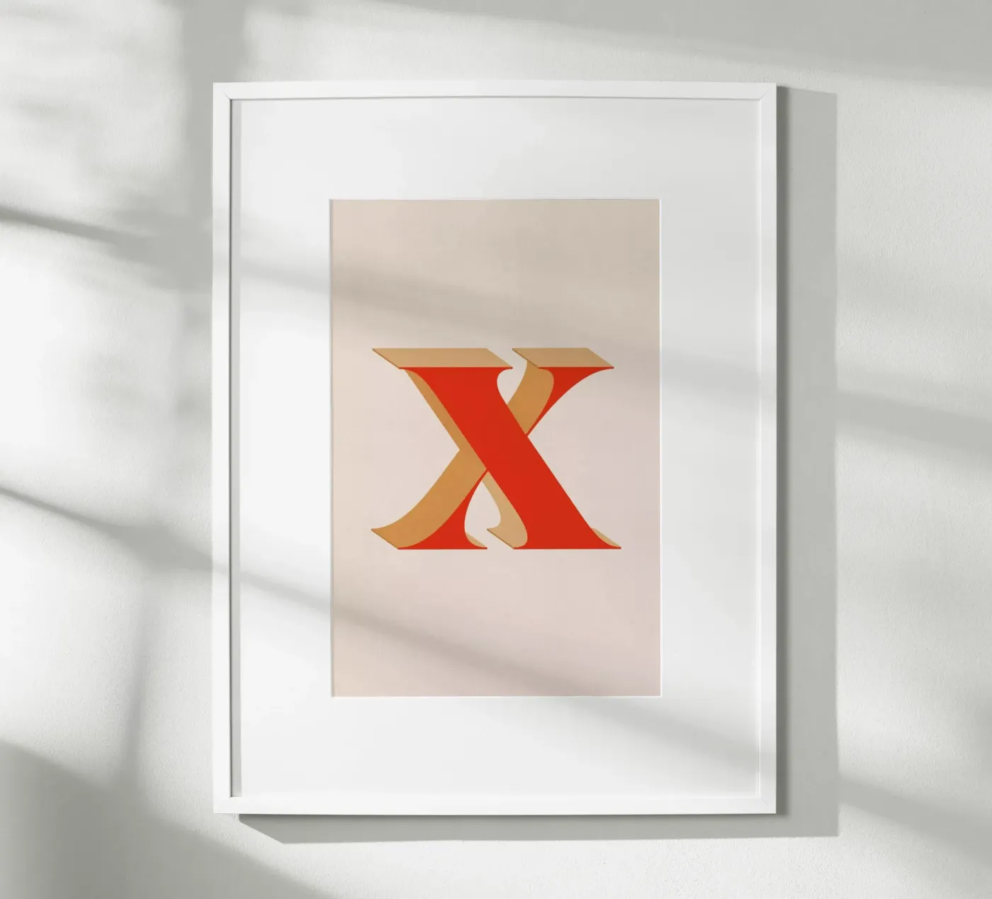 Red X poster by daylight design studio