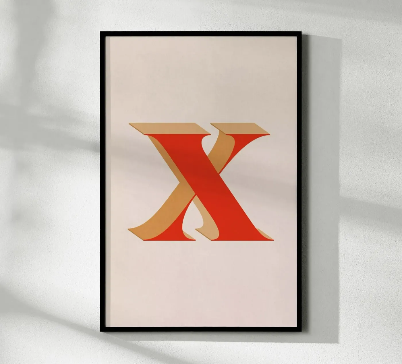 Red X poster by daylight design studio