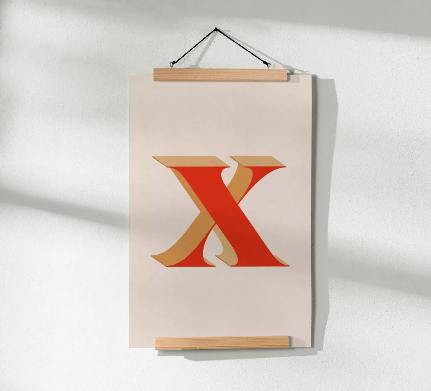 Red X poster by daylight design studio