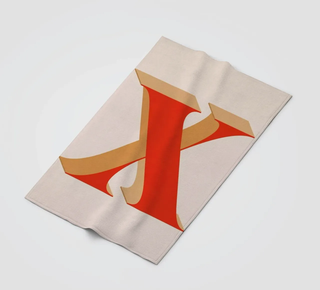 Red X coperta in pile da daylight design studio