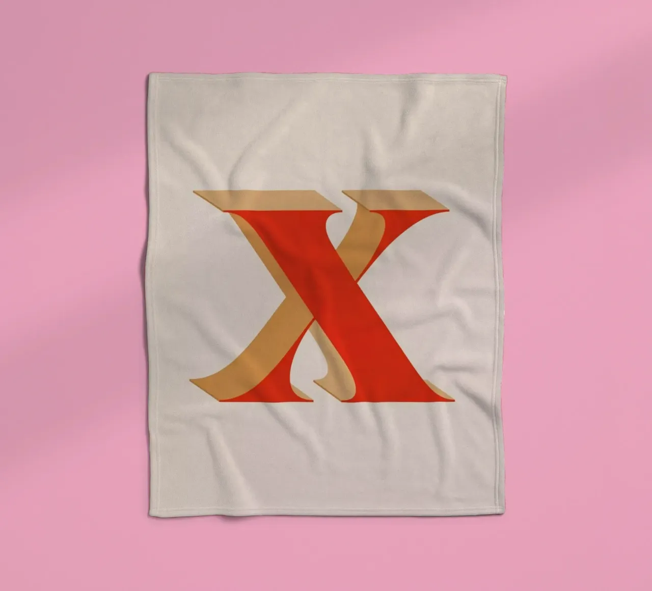 Red X coperta in pile da daylight design studio