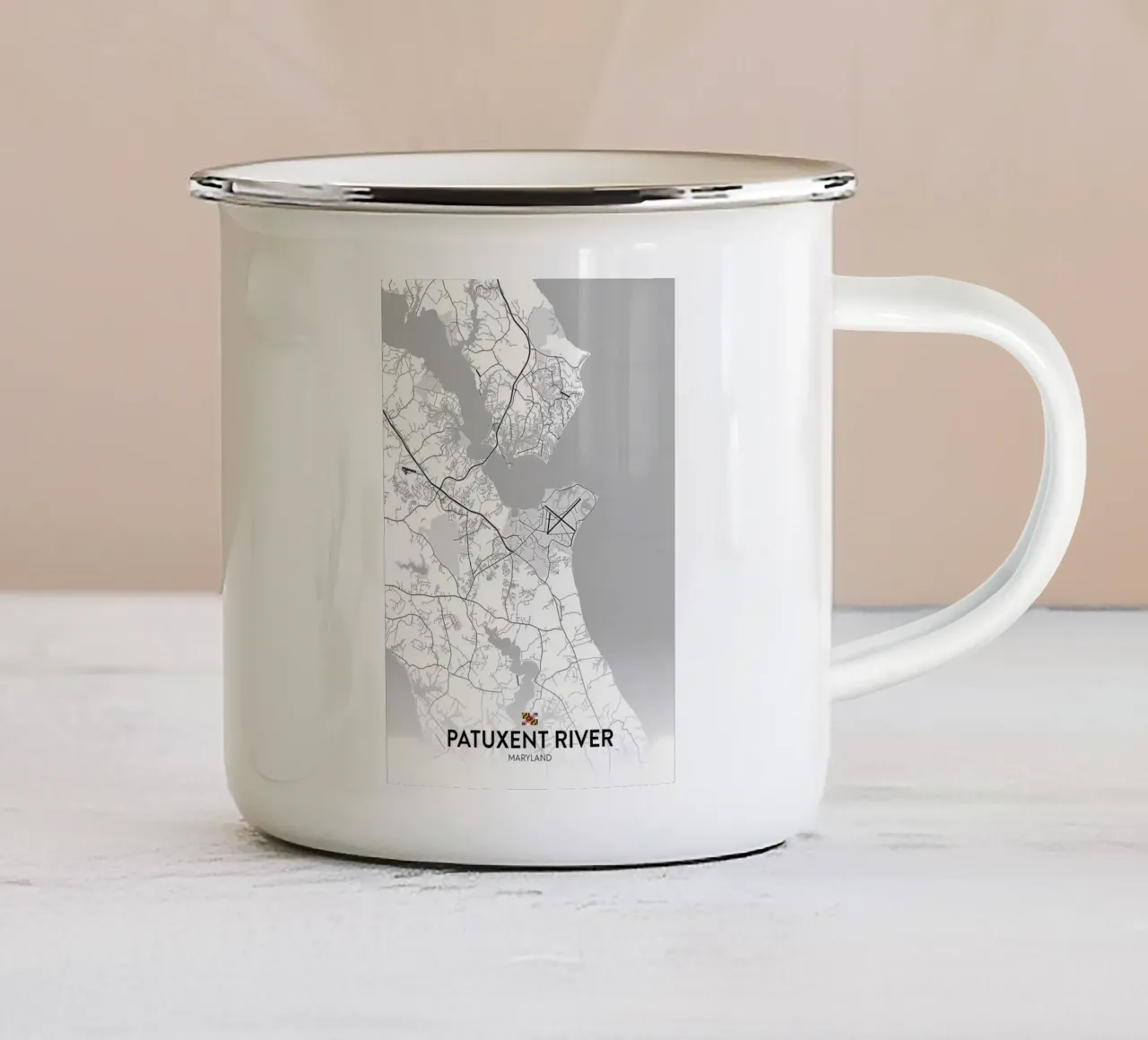 Fiume Patuxent MD tazza in smalto da Jacob W MICKELSON
