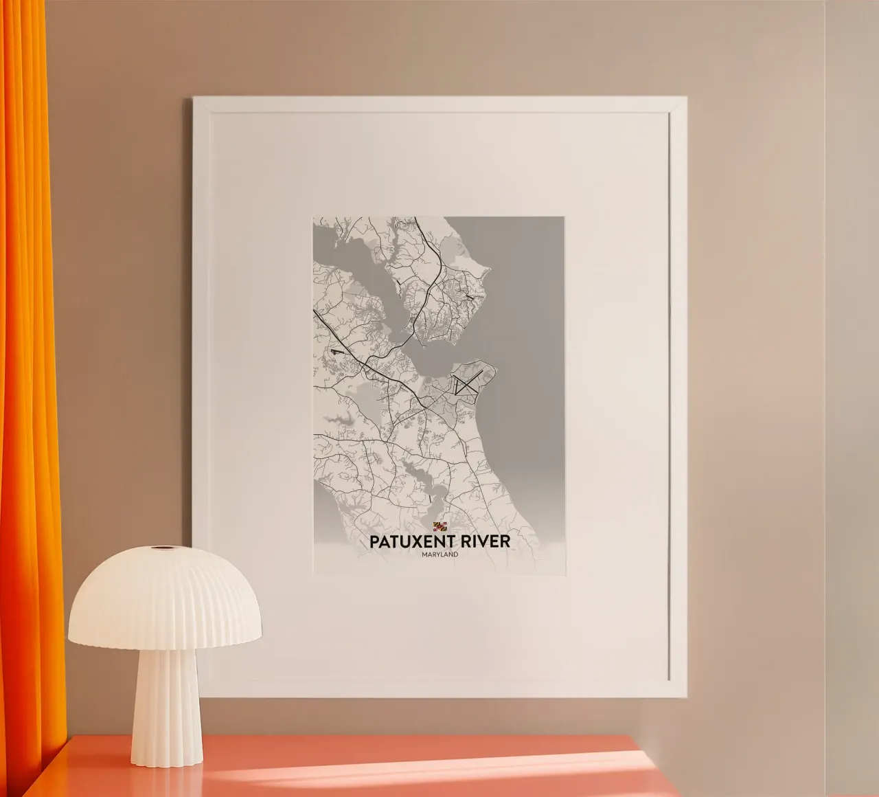 Fiume Patuxent MD poster con telaio in alluminio da Jacob W MICKELSON