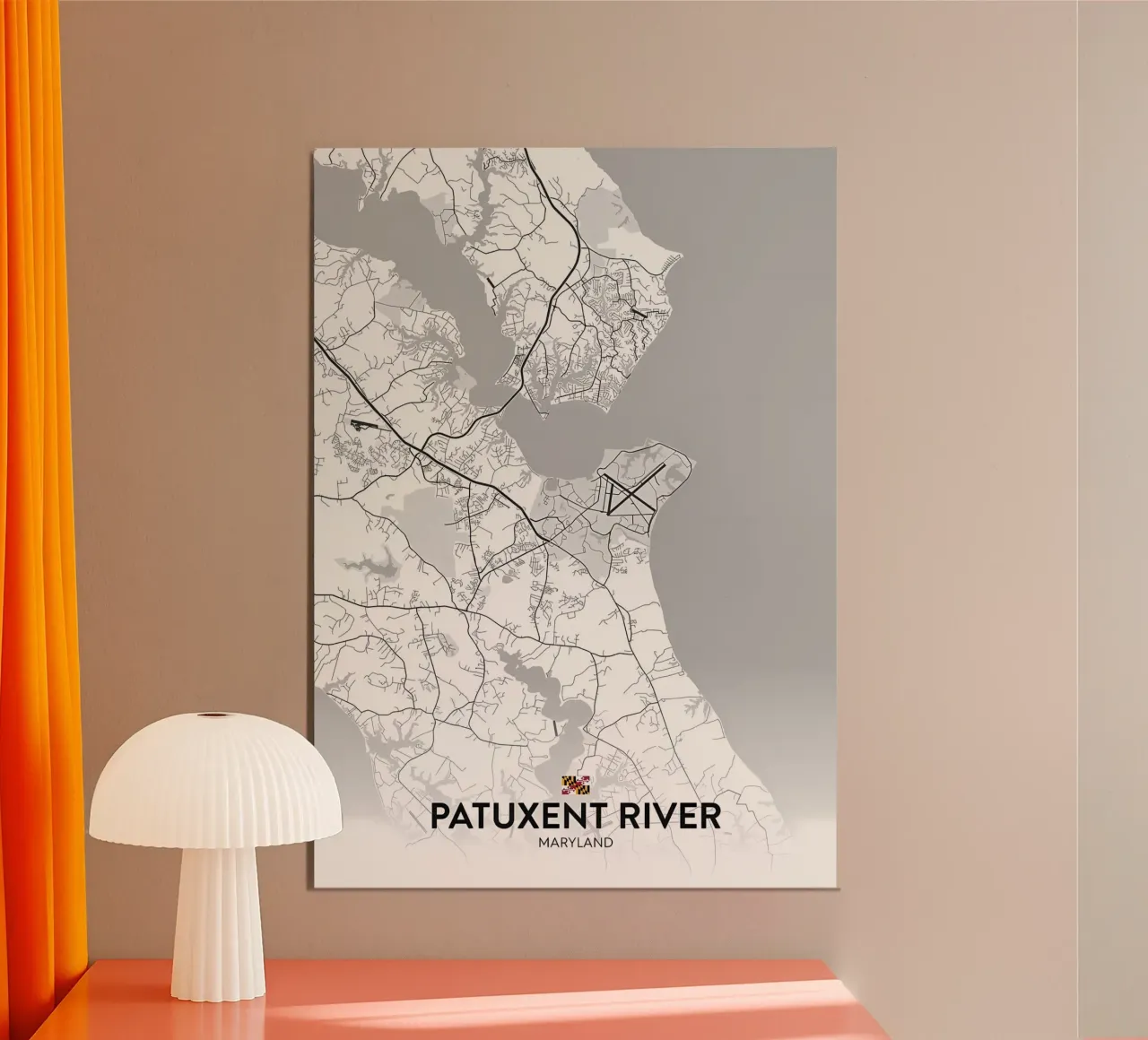 Fiume Patuxent MD poster con telaio in alluminio da Jacob W MICKELSON