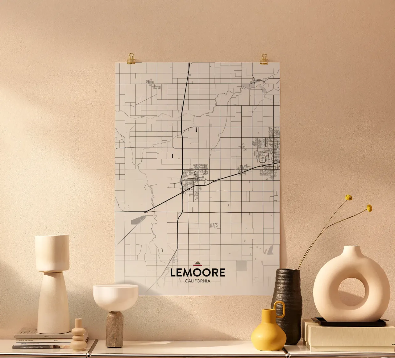 Lemoore CA poster con telaio in alluminio da Jacob W MICKELSON