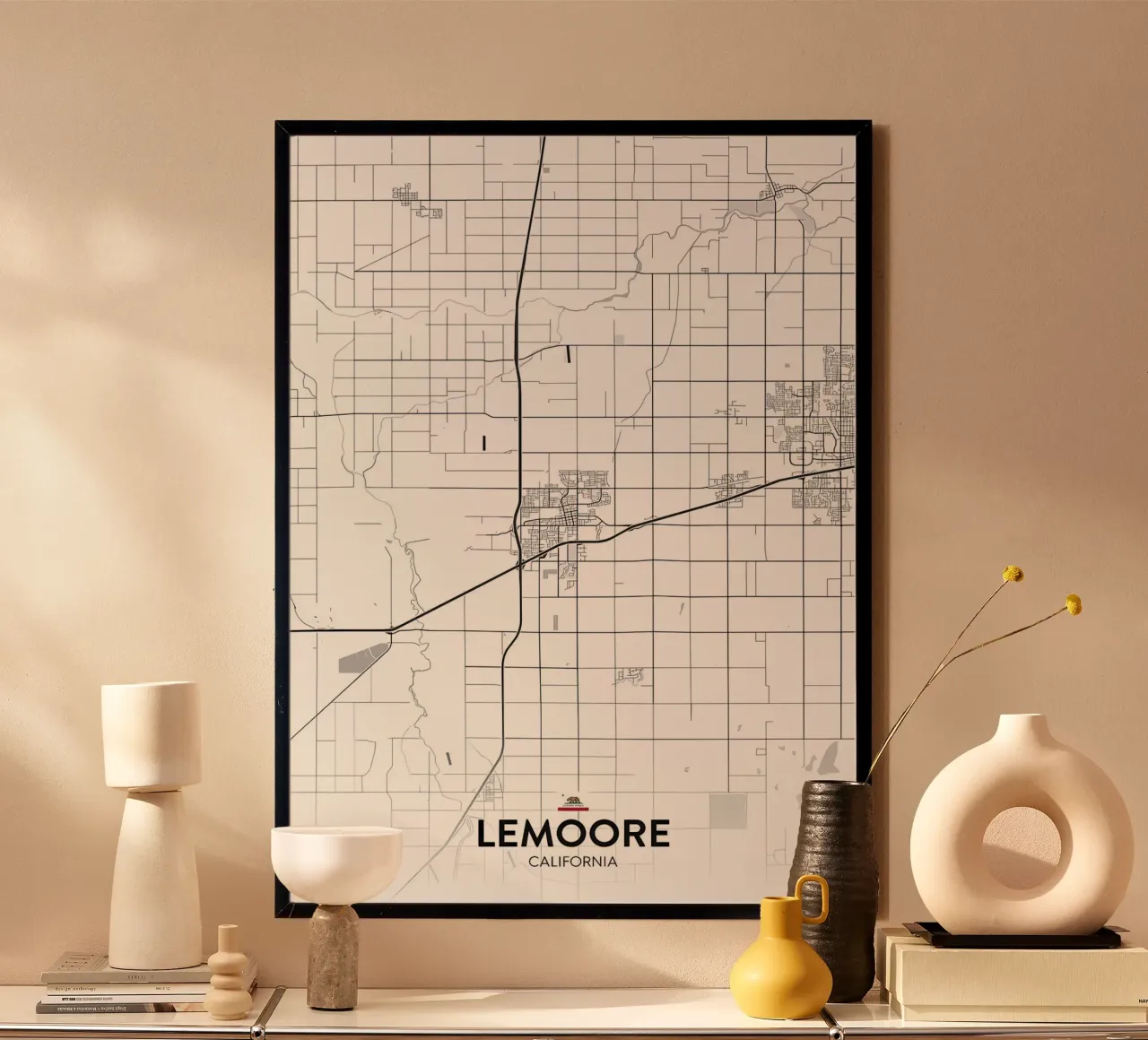 Lemoore CA poster con telaio in alluminio da Jacob W MICKELSON