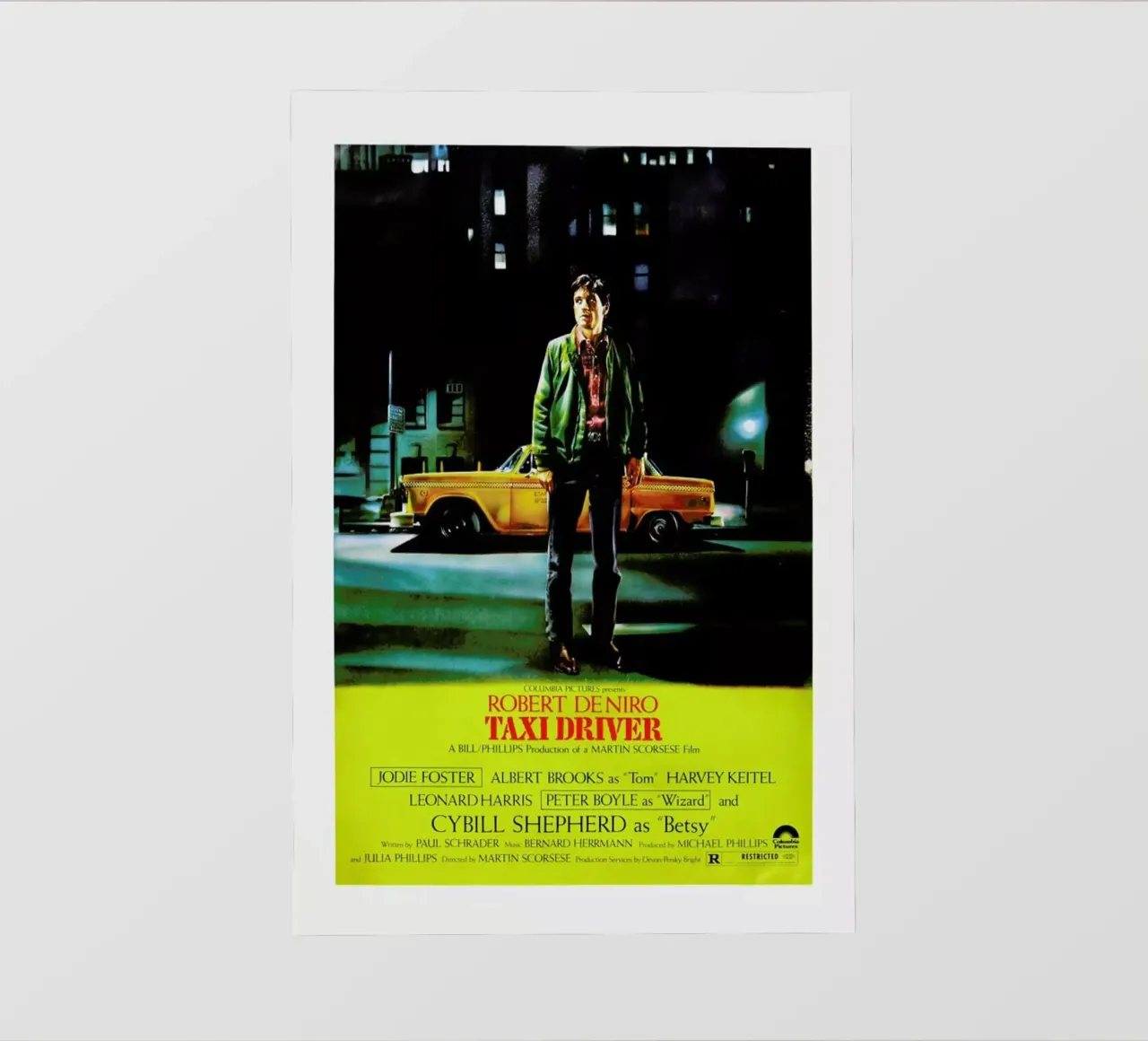‘Taxi Driver’ Retro Movie Poster pellicola backlit da Gallery Print and Art Limited