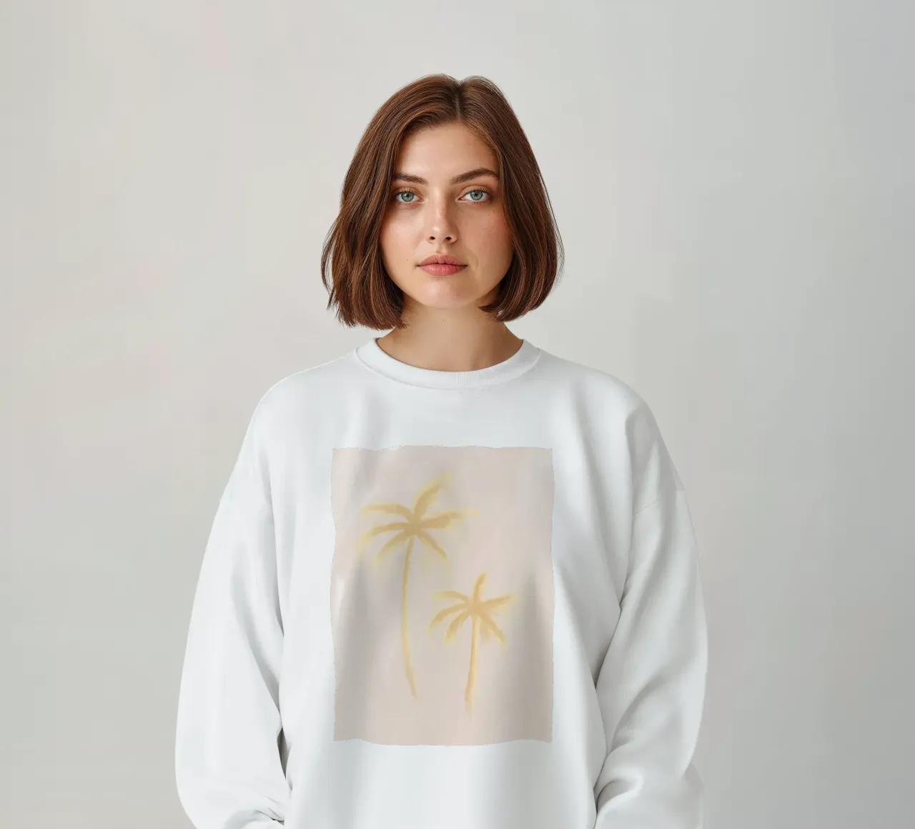 Beige Giallo Boho Palme Astratto Tropicale Costiero felpa da This Wild Soul - Illustration