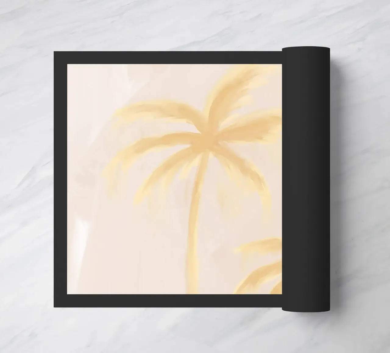 Beige Jaune Boho Palmiers Abstrait Côtier Tropical paillasson de This Wild Soul - Illustration