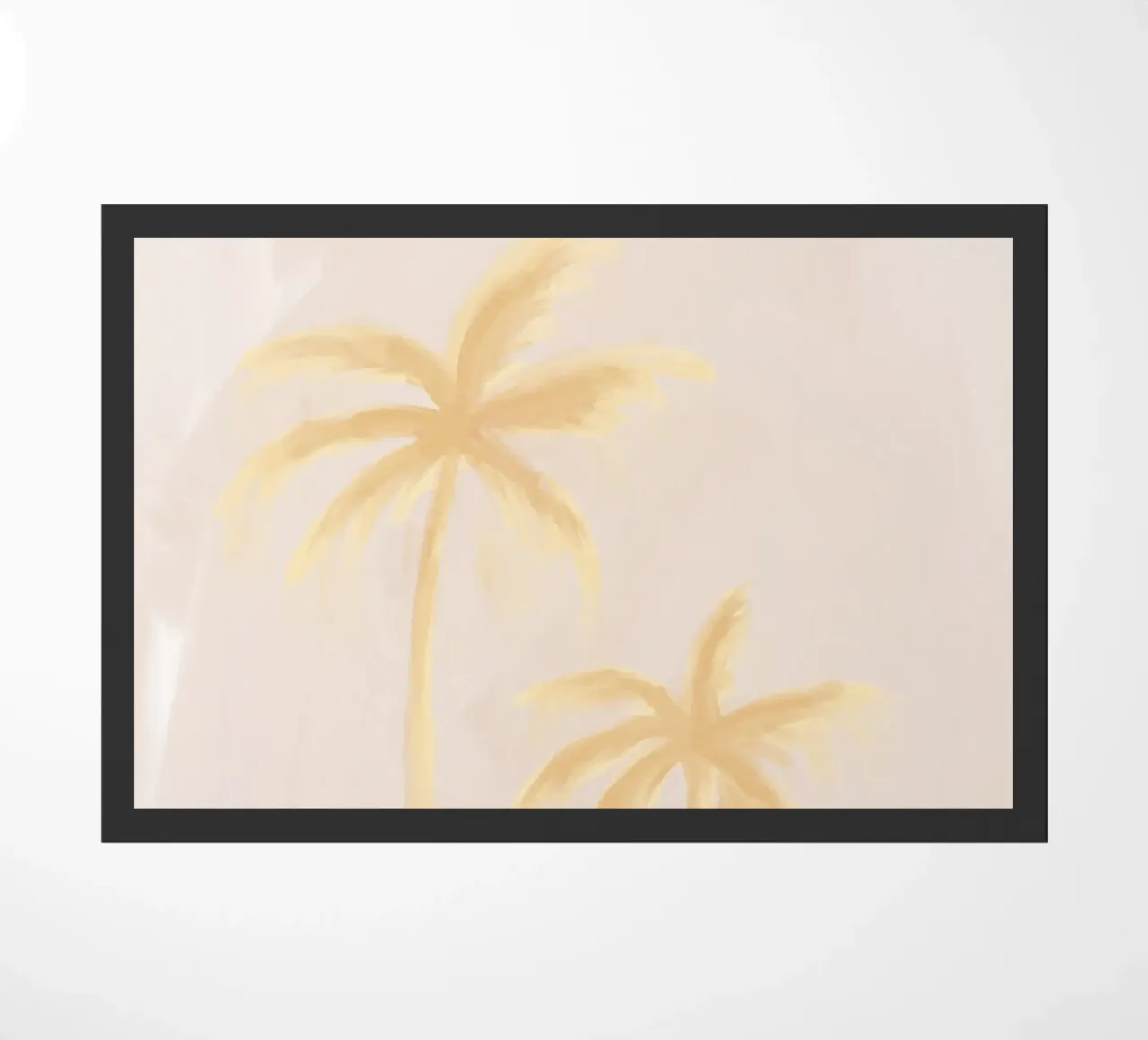 Beige Jaune Boho Palmiers Abstrait Côtier Tropical paillasson de This Wild Soul - Illustration