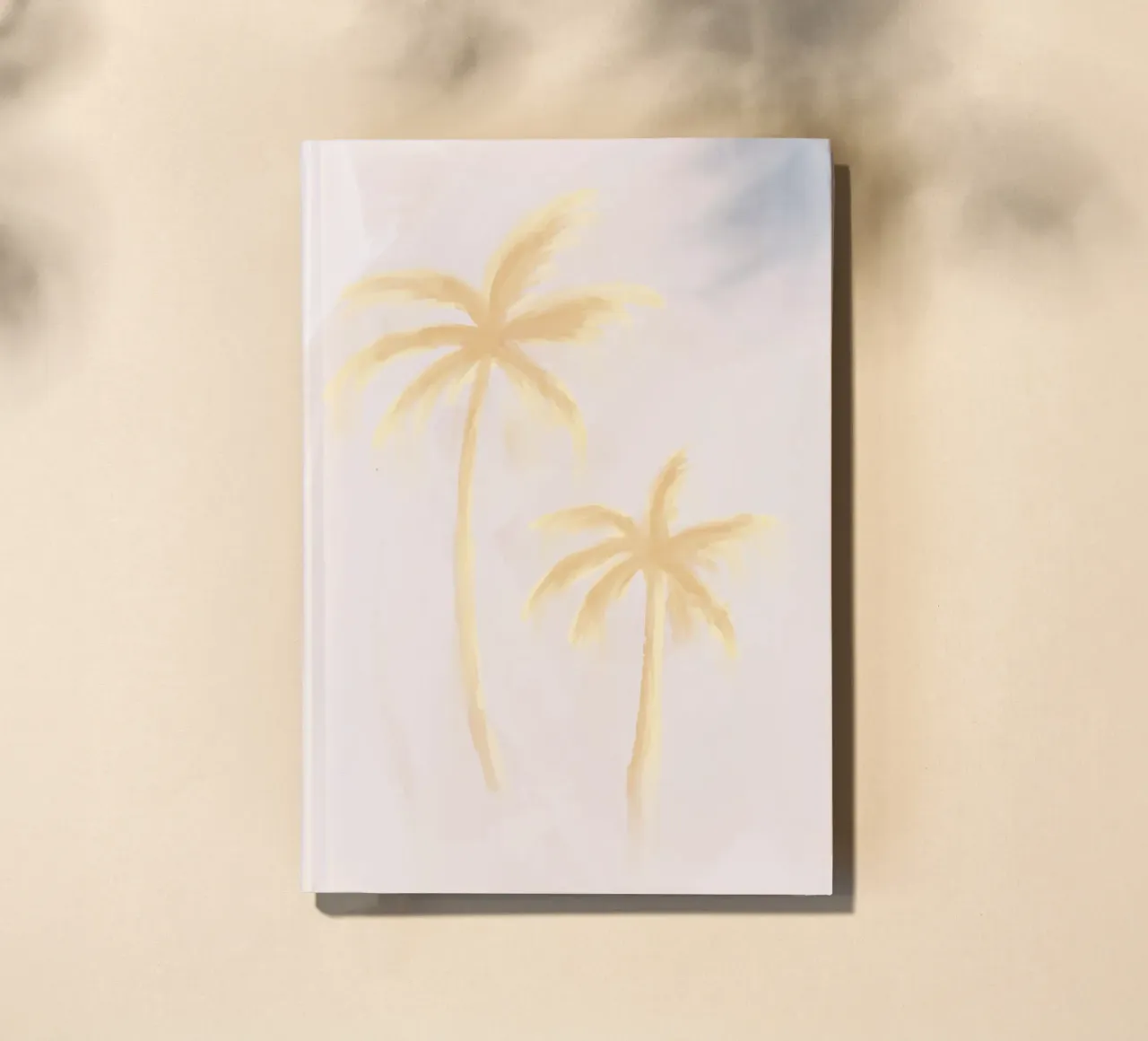 Beige Jaune Boho Palmiers Abstrait Côtier Tropical carnet de notes de This Wild Soul - Illustration