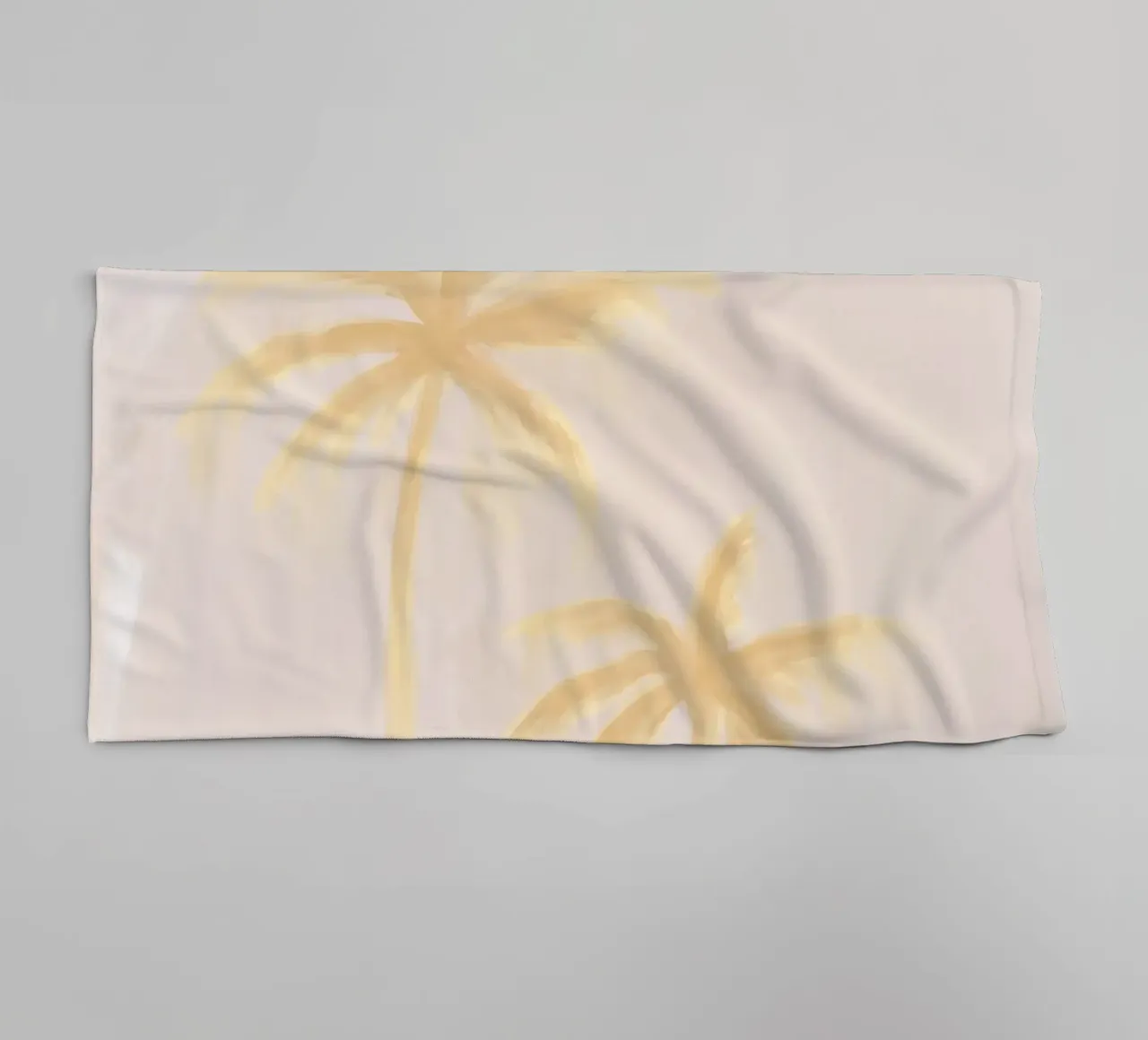 Beige Jaune Boho Palmiers Abstrait Côtier Tropical serviette de bain de This Wild Soul - Illustration