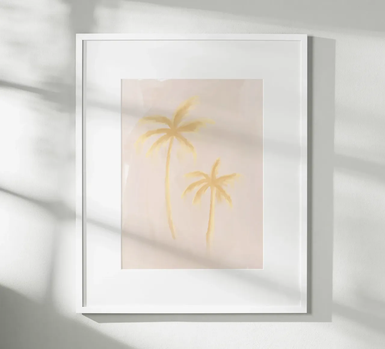 Beige Jaune Boho Palmiers Abstrait Côtier Tropical hahnemühle de This Wild Soul - Illustration