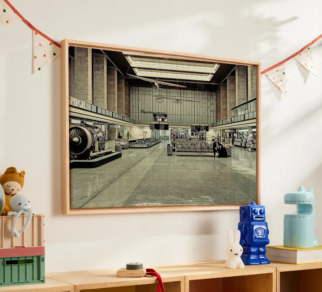 Tempelhof canvas met Baklijst van Michael Belhadi