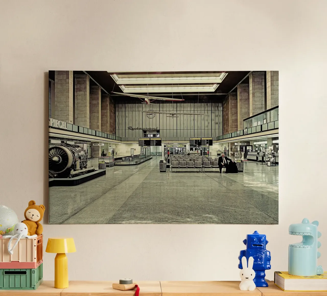 Tempelhof canvas met Baklijst van Michael Belhadi